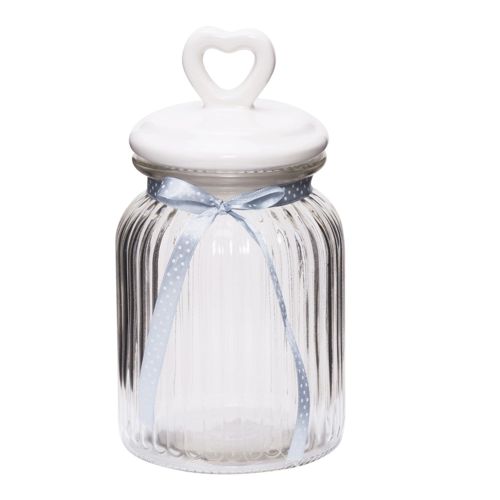 Sklenená nádoba s keramickým vekom 1 l