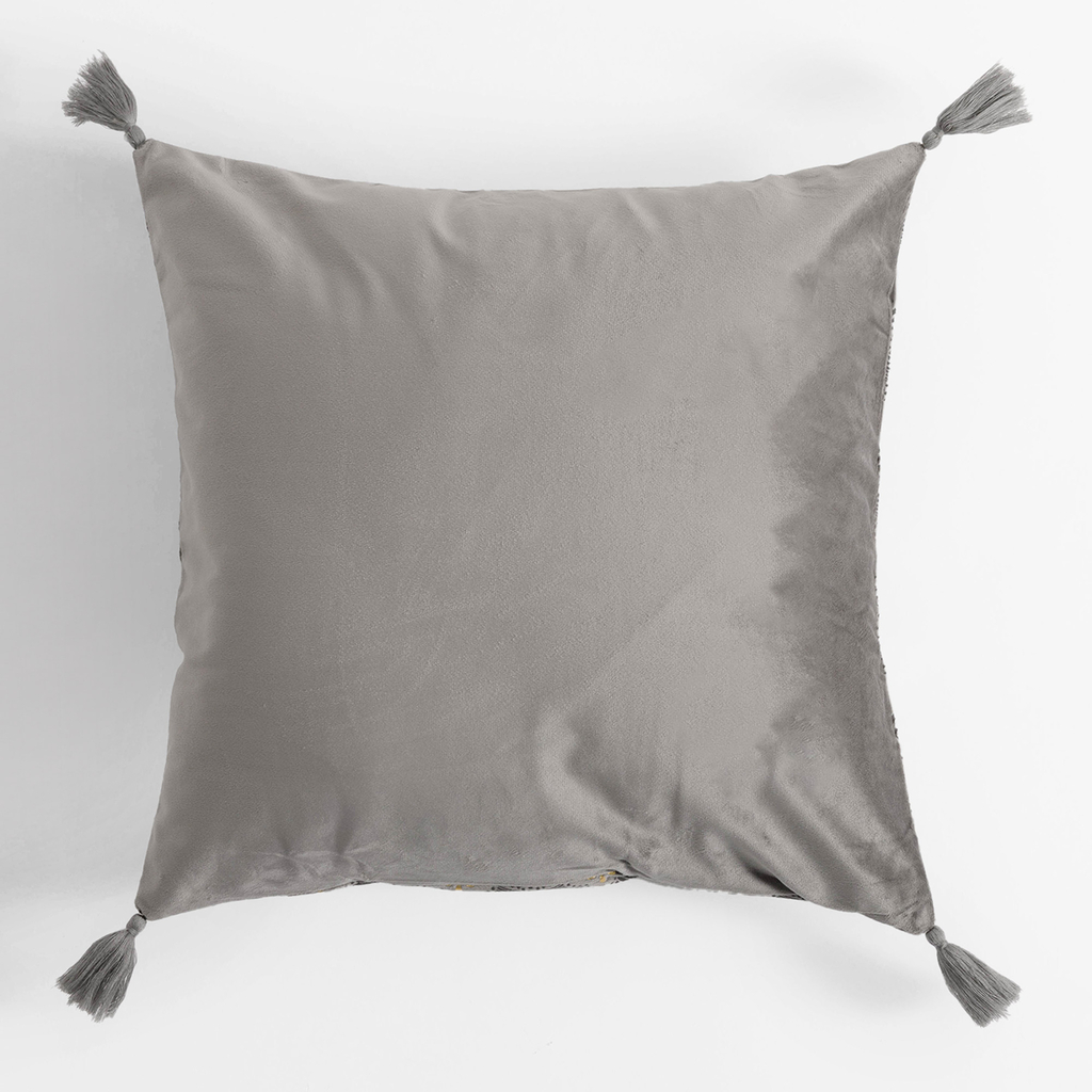 Velúrová obliečka na vankúš v sivej farbe CASSIA 45x45 cm