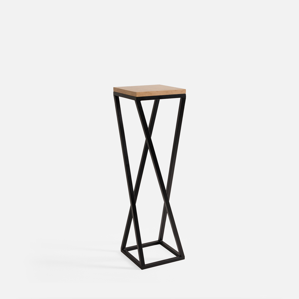 Loftový stojan na kvety, čierny dub LESCAR XS 47 cm