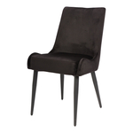 Velúrová stolička JAVON čierna