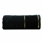 Čierny bavlnený uterák VENICE 70x140 cm