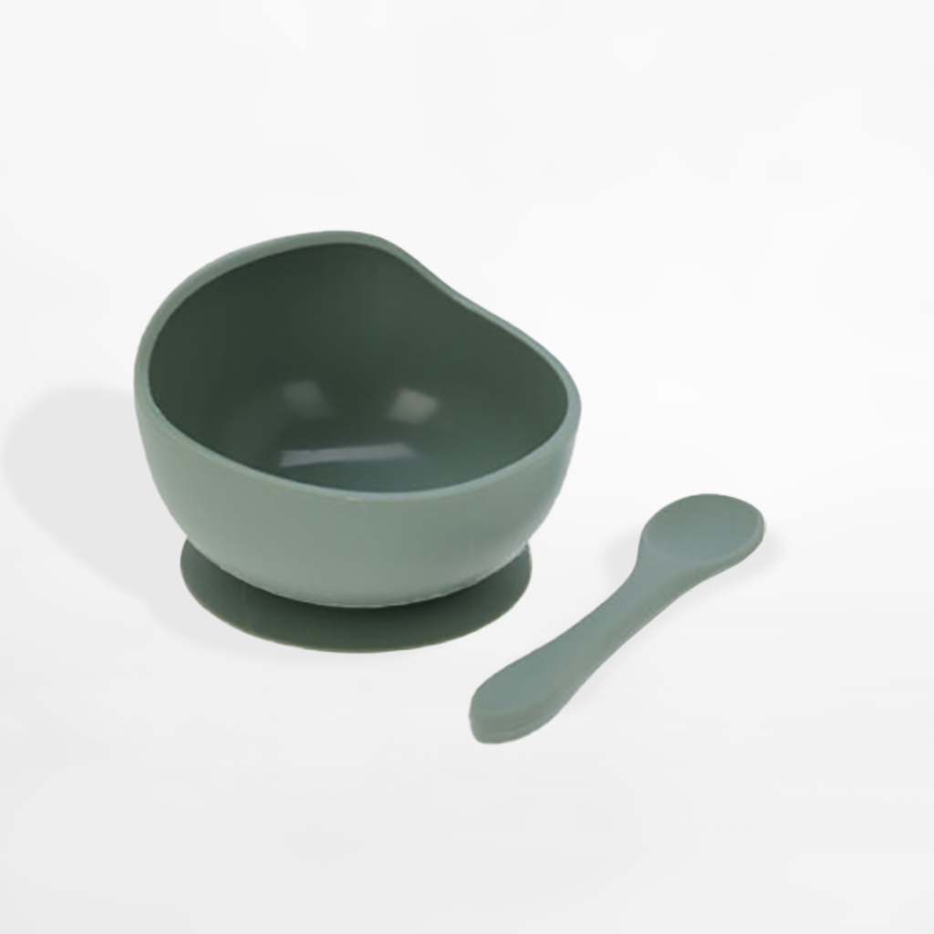 Detská silikónová miska s lyžicou MIX