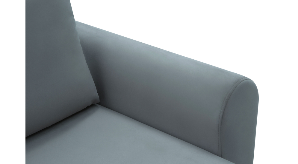 Rohová sedačka MELI s 2 úložnými kontajnermi, sivá