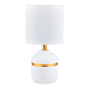 Stolová lampa s tienidlom bielo-zlatá 27 cm