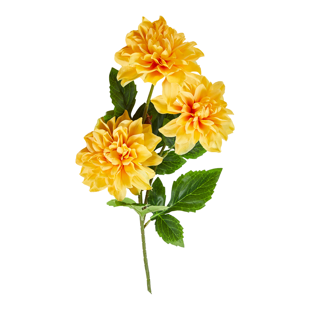 Umelý kvet žltá dalia 66 cm