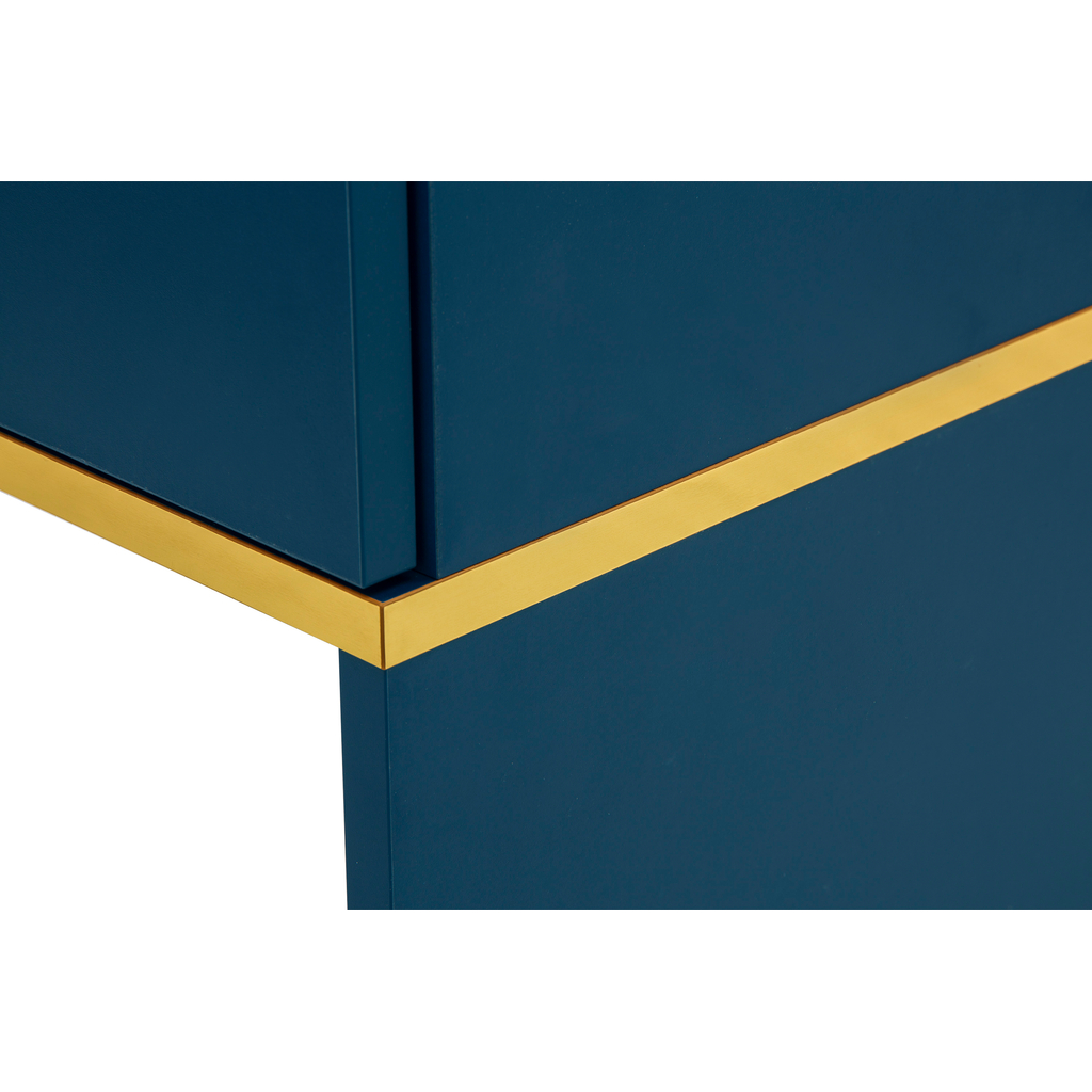 Toaletný stolík so zásuvkou tmavomodrý MARINE