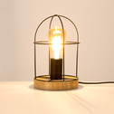Rustikálna stolná lampa dubové drevo RENO