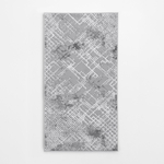 Retro koberec v striebornej farbe MIRACLE 80x150 cm