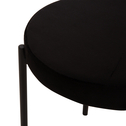 Velúrová taburetka ARGINO čierna
