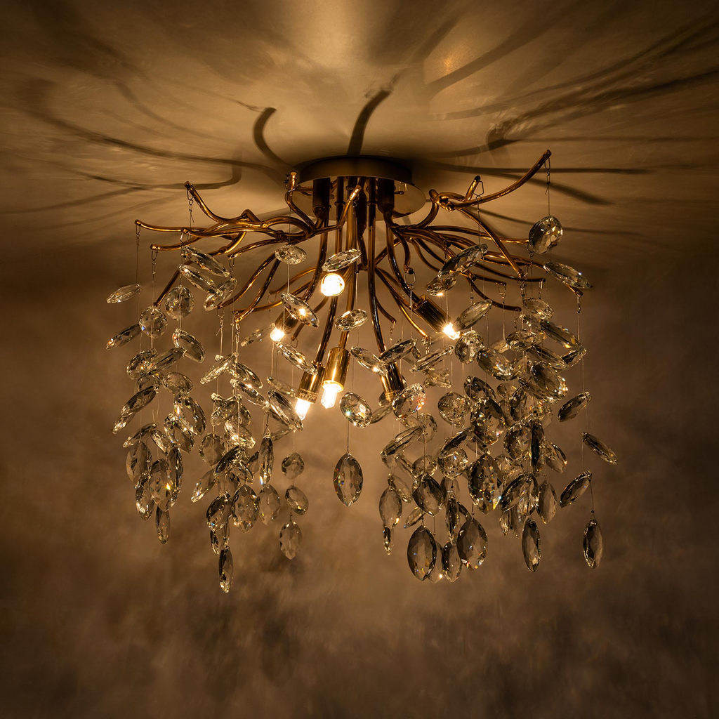 Stropné svietidlo zlaté CINDY 50 cm