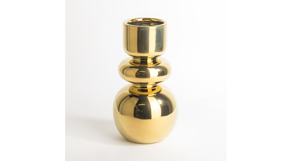 Moderná zlatá váza 25 cm