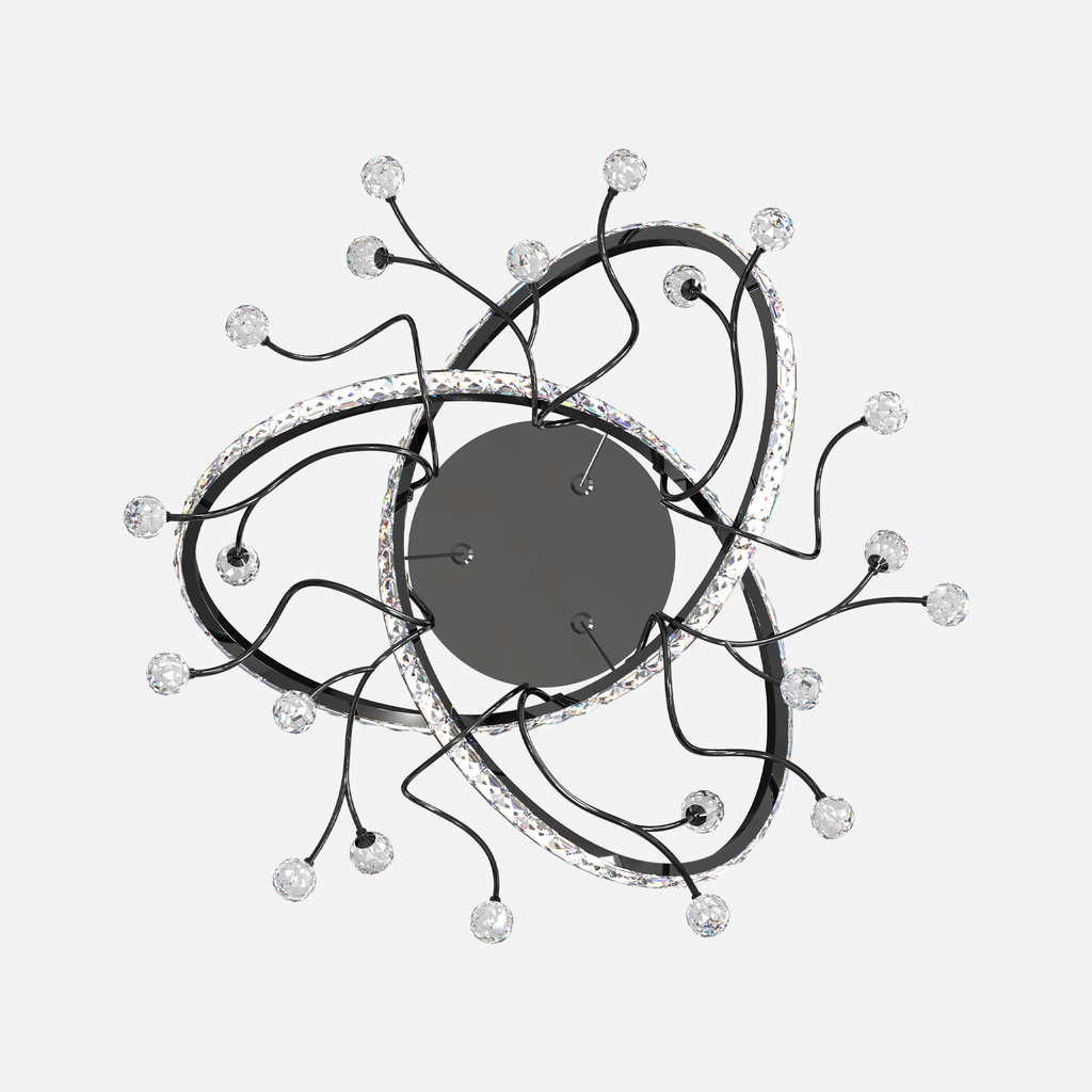 Závesné LED svietidlo s diaľkovým ovládaním MAIA čierne chróm