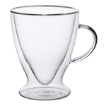 Dvojstenný hrnček na stopke ANDREA 300 ml, sada 2 ks