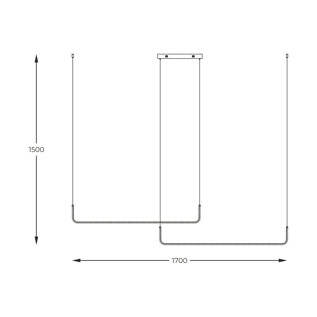 Závesné svietidlo LED RIKE čierne