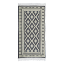 Obojstranný koberec antracitový s kosoštvorcami ALBORG 70x140 cm