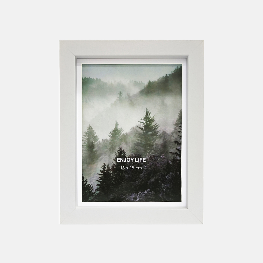 Fotorámik 13x18 s paspartou biely