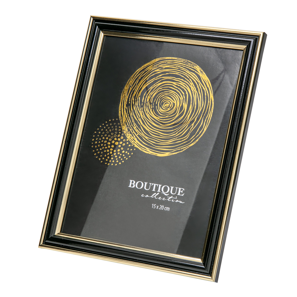 Fotorámik čierno-zlatý 17x22 cm