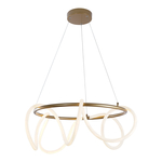 Závesné LED svietidlo BALBO s prsteňom zlaté