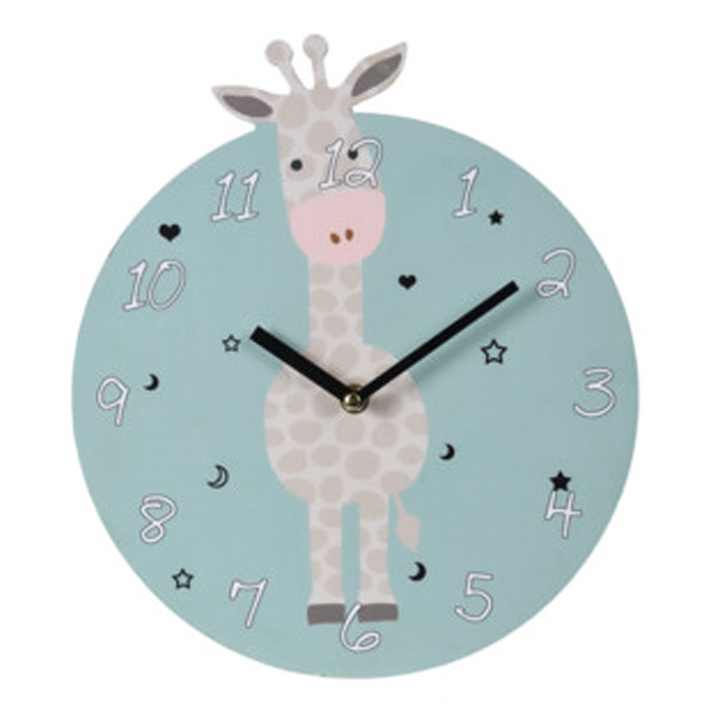 Detské nástenné hodiny ŽIRAFA 26 cm