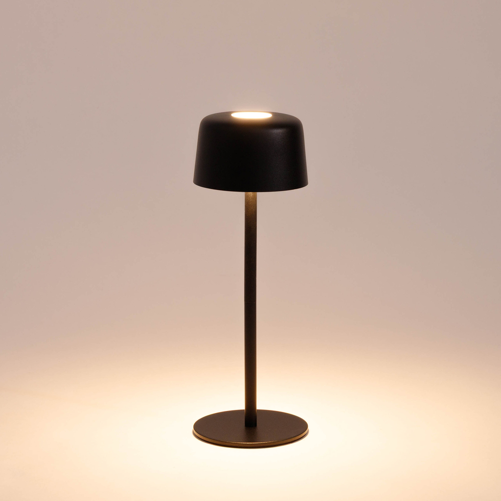 Stolná lampa LED IP44 čierna POCO