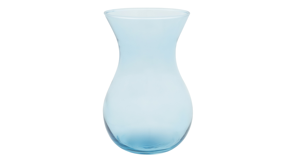 Transparentná modrá váza ASTA 18 cm