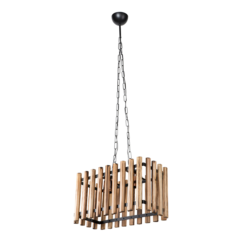 Drevené závesné svietidlo AHLAT hnedé