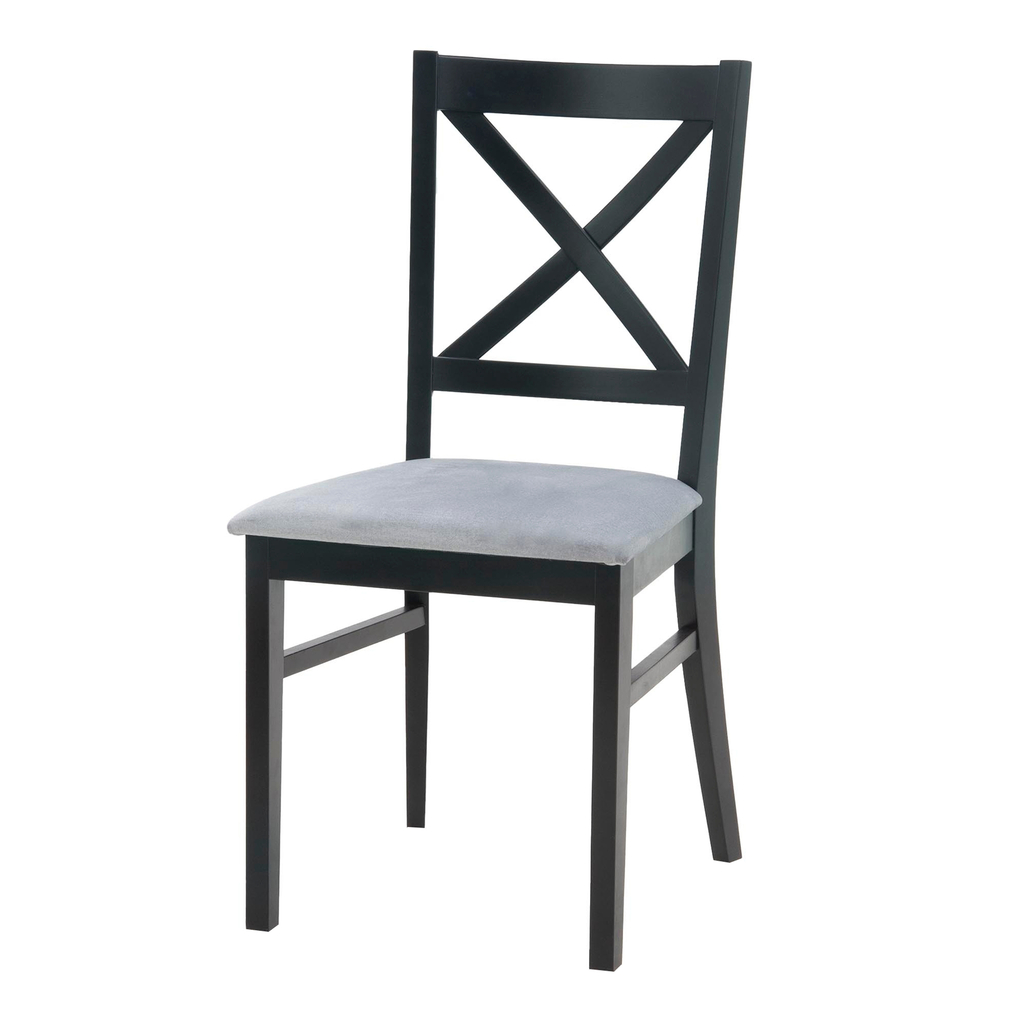 Jedálenská stolička krížová čierna ZAYDEN