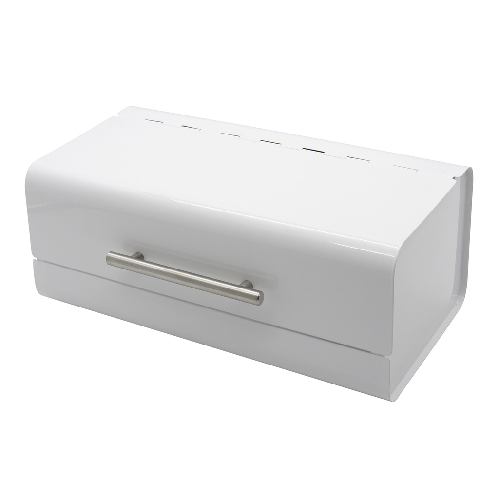 Chlebník kovový biely 36 x 22 x 14 cm