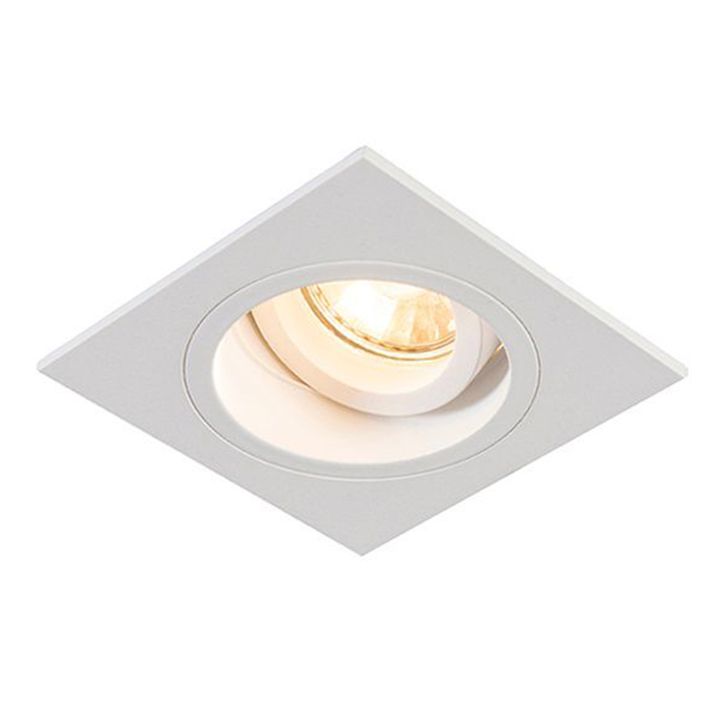 Zapustené halogénové svietidlo CHUCK DL SQUARE biele