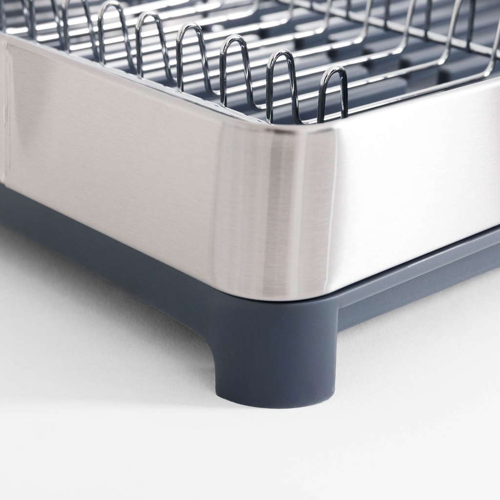 Výsuvná sušička riadu strieborno-sivá 43x29,5x8 cm