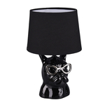 Dizajnová stolná lampa keramická čierna DOSY