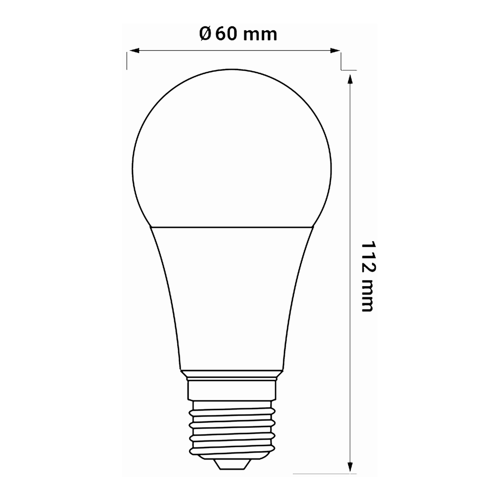 Žiarovka LED E27 10,5W neutrálna farba ORO-ATOS-E27-A60-10,5W-DW
