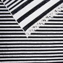 Koberec s bielo-čiernymi pruhmi BERGEN 80x150 cm