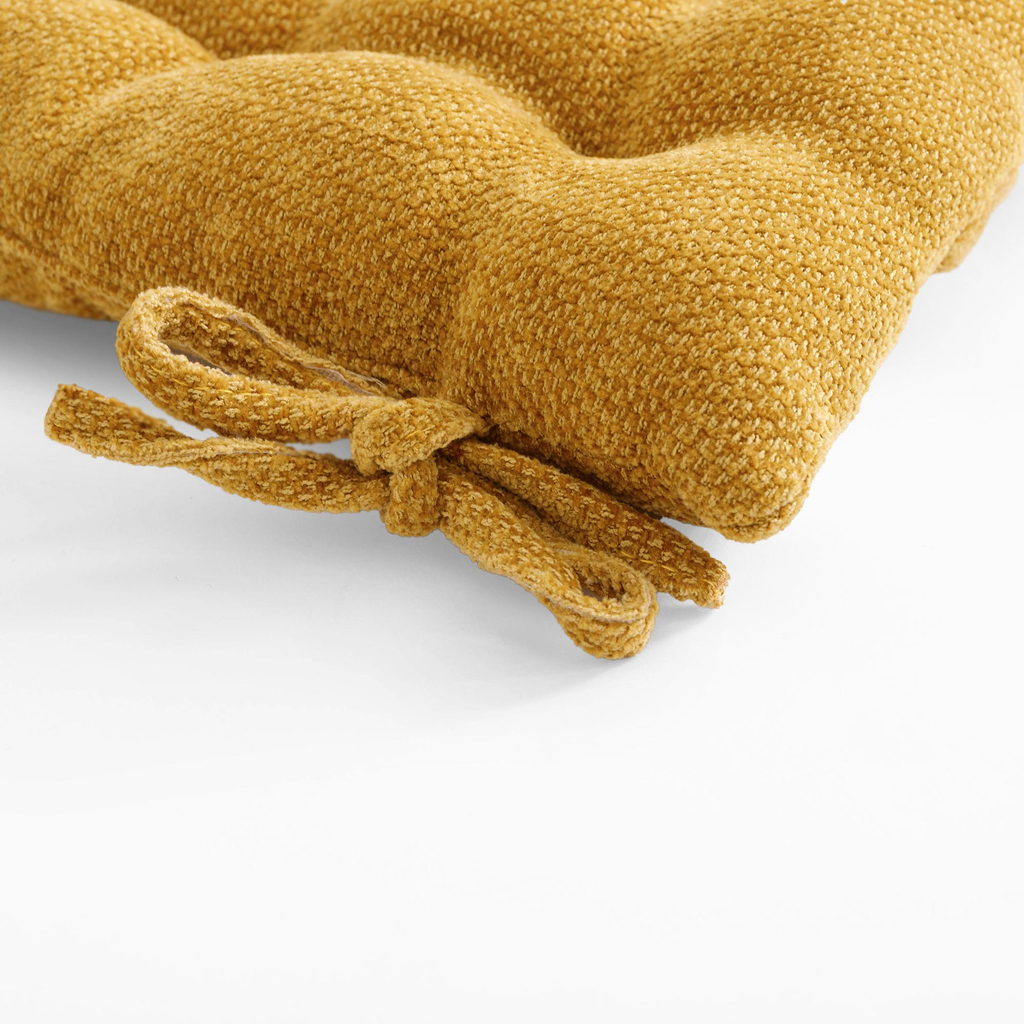 Podsedák na stoličku horčicový DALLAS 40x40 cm