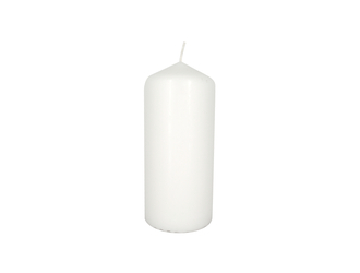 Cylindrická sviečka biela 6x13 cm