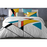 Bavlnená posteľná súprava s trojuholníkmi CENIT 160x200 cm