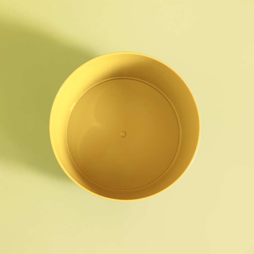 Súprava 4 plastových žltých misiek 750 ml