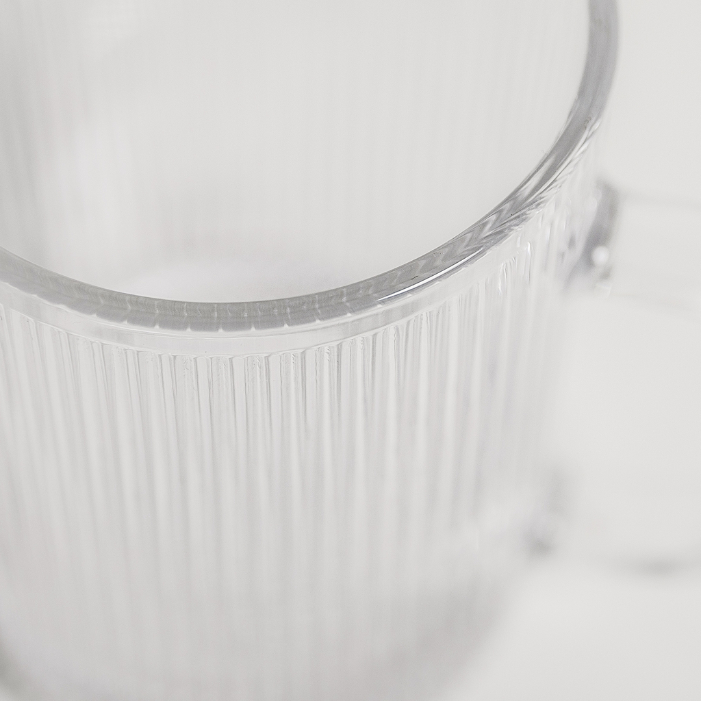 Sklenený pruhovaný hrnček FIRENZA 350 ml