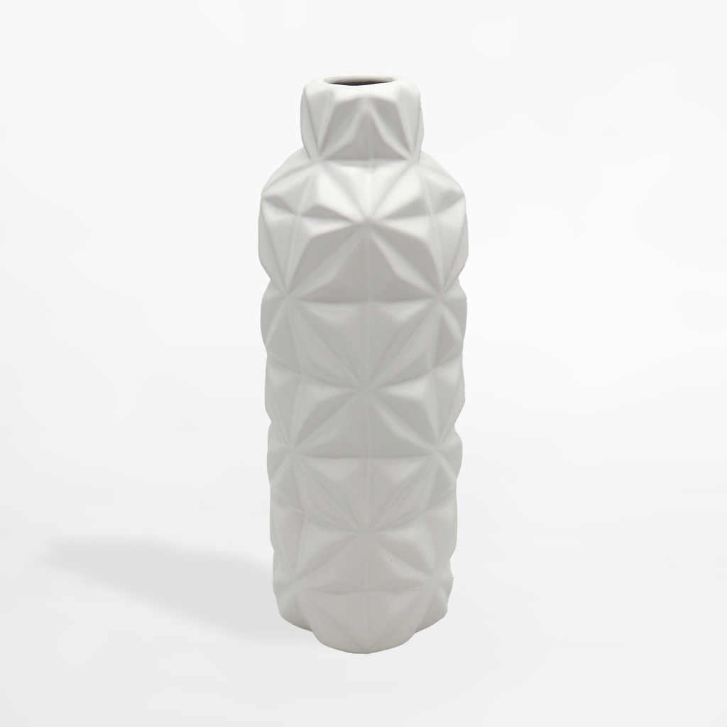 Moderná biela váza 35 cm