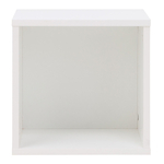Závesná polica štvorcová biela MODERN