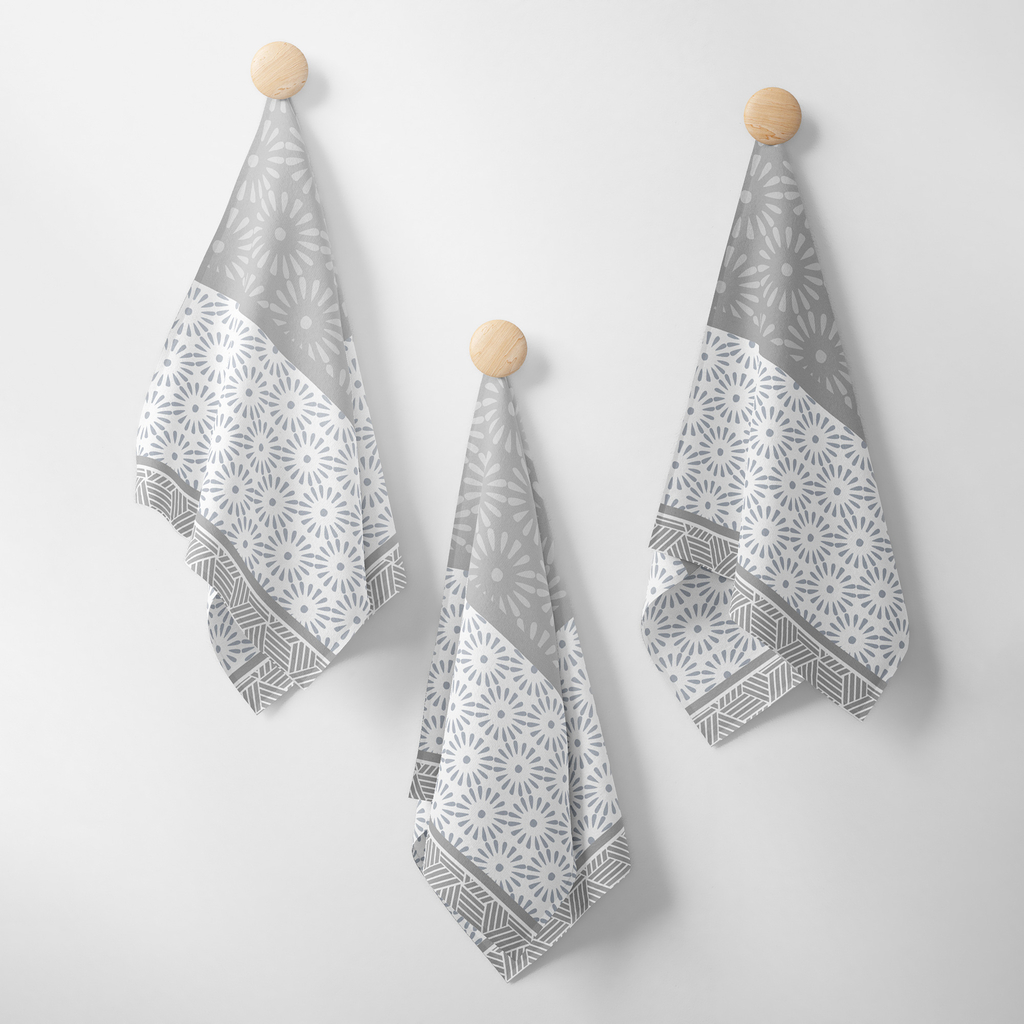 Kuchynská utierka CARINO sivo-biela 40x60 cm