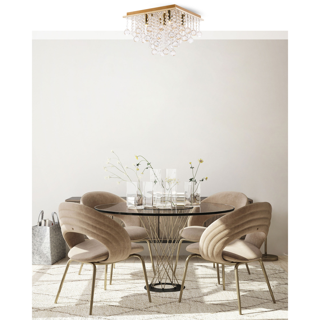 Zlaté stropné svietidlo RANGEL