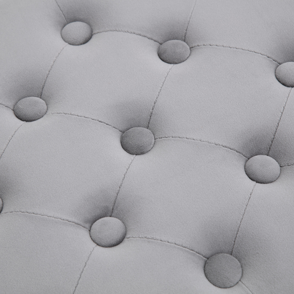 Puf kwadratowy składany szary 38x38 cm