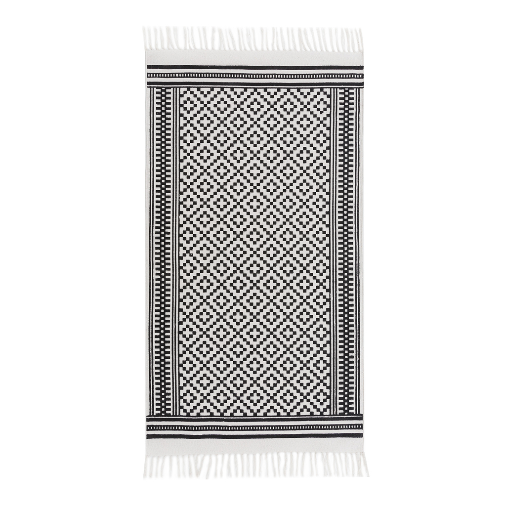 Čiernobiely koberec SCANDI 80x150 cm