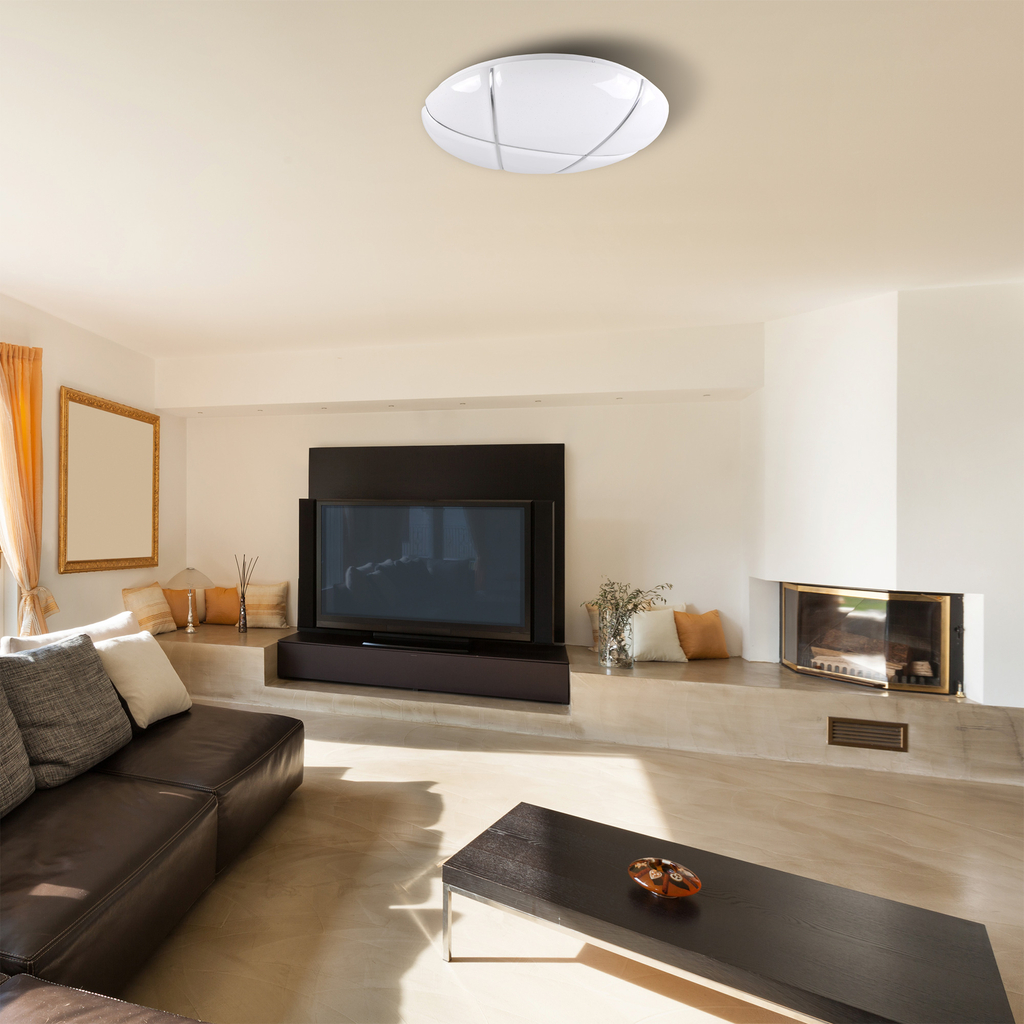 Stropná lampa LED s diaľkovým ovládačom biela ATLAS 50 cm