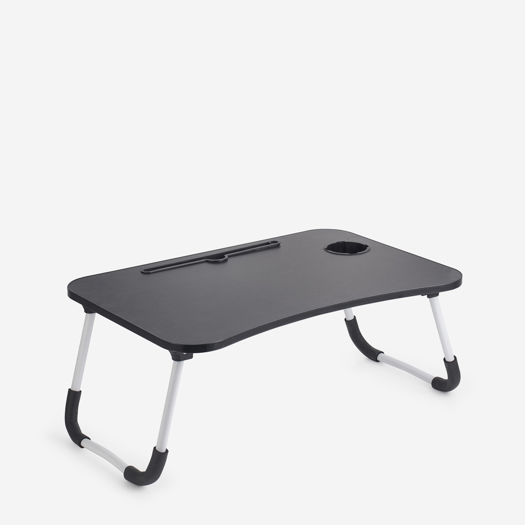 Stolík pod notebook skladací čierno-biely 40x60x26 cm
