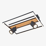 Geometrické stropné LED svietidlo drevo KORDA