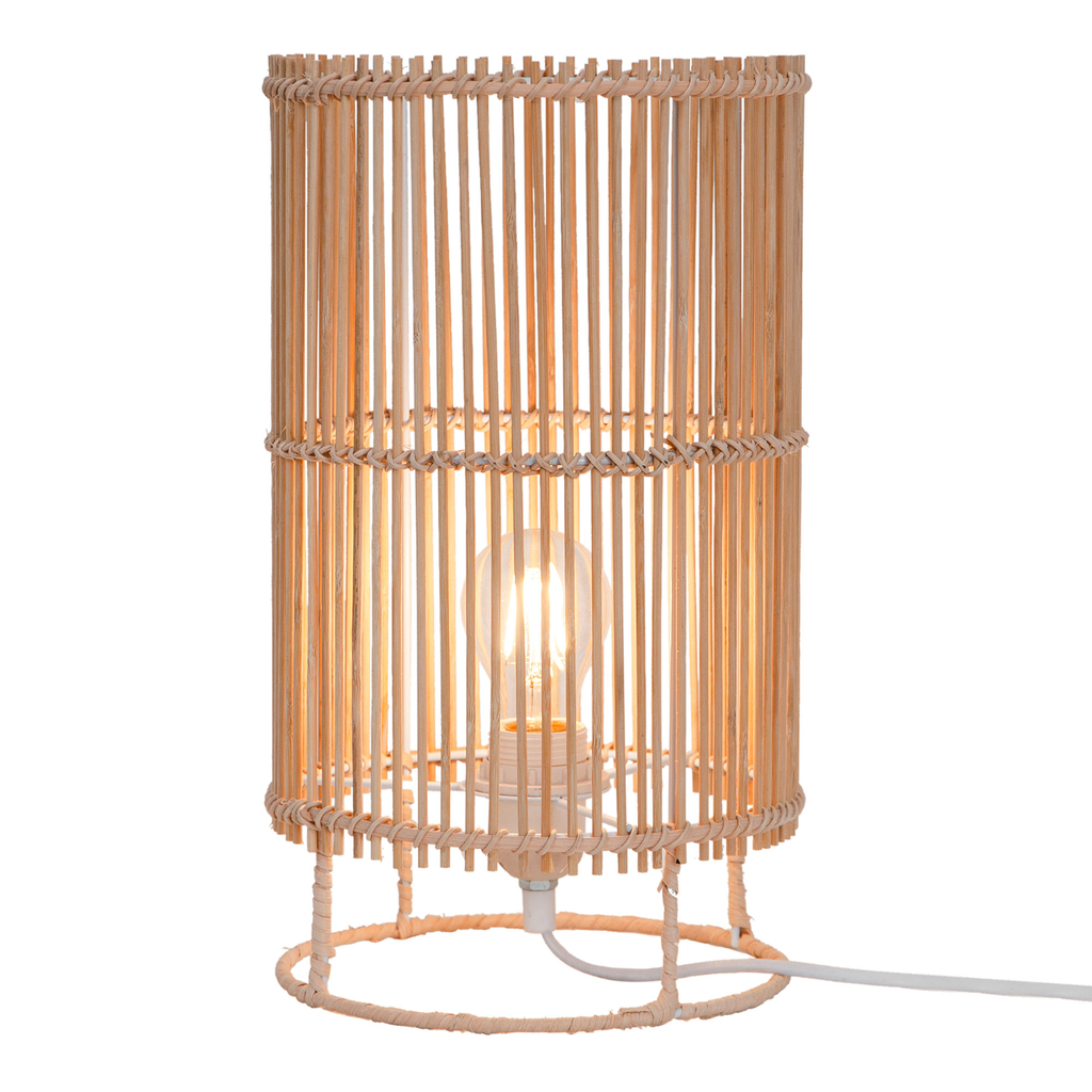 Bambusová stolná lampa EDIN 20x35 cm