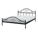 Kovová posteľ s čiernym rámom ANTIC 160x200 cm