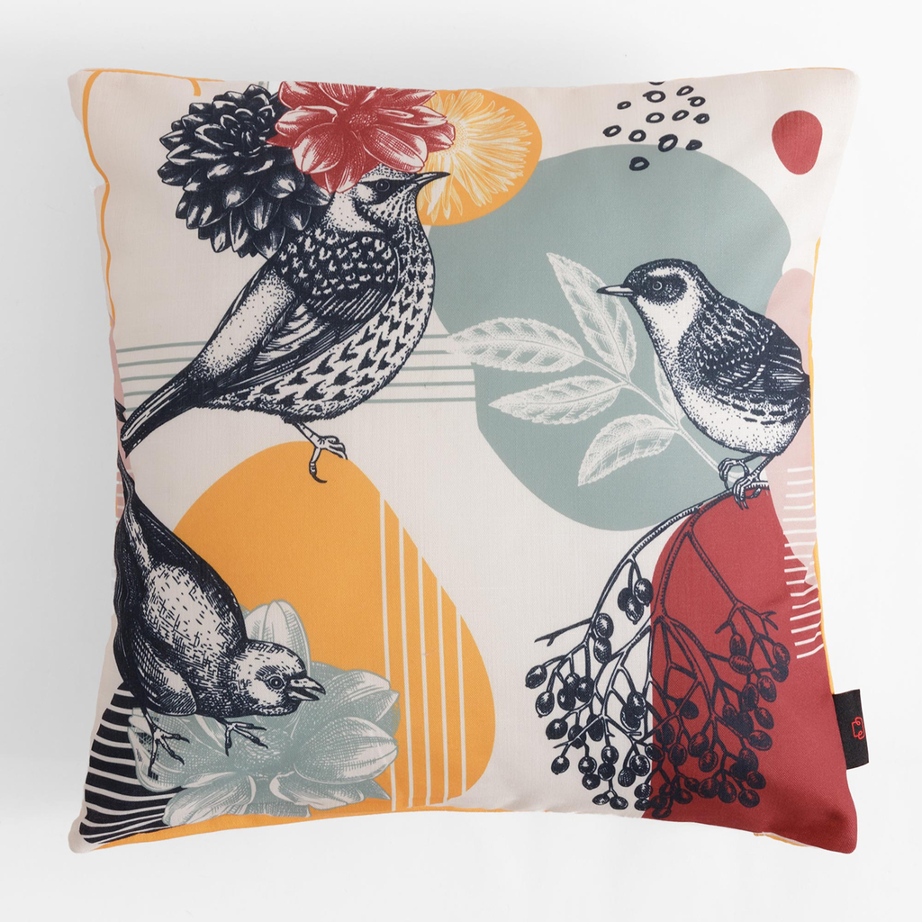 Dekoračná obliečka na vankúš v bielo-oranžovej farbe DALI 45x45 cm